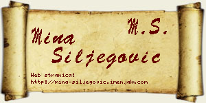 Mina Šiljegović vizit kartica